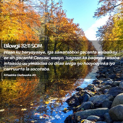 Picture 02 - Bilowgii 32:11 SOM - Waan ku baryayaaye, Iga samatabbixi gacanta - Bible Verse Picture