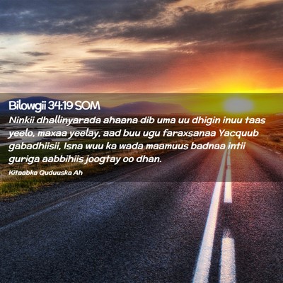 Picture 02 - Bilowgii 34:19 SOM - Ninkii dhallinyarada ahaana dib uma uu dhigin - Bible Verse Picture
