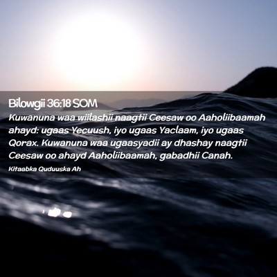 Picture 02 - Bilowgii 36:18 SOM - Kuwanuna waa wiilashii naagtii Ceesaw oo - Bible Verse Picture