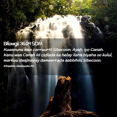 Picture 02 - Bilowgii 36:24 SOM - Kuwanuna waa carruurtii Sibecoon; Ayah, iyo - Bible Verse Picture