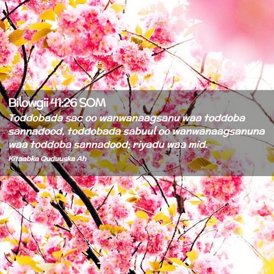 Picture 02 - Bilowgii 41:26 SOM - Toddobada sac oo wanwanaagsanu waa toddoba - Bible Verse Picture