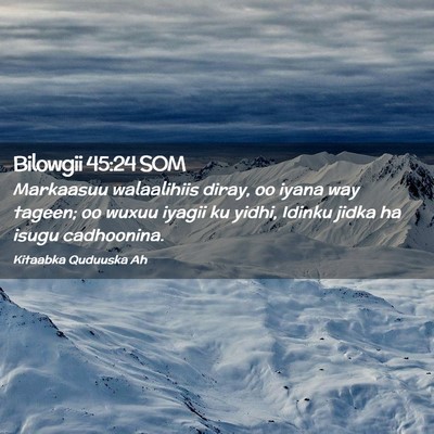 Picture 02 - Bilowgii 45:24 SOM - Markaasuu walaalihiis diray, oo iyana way tageen; - Bible Verse Picture