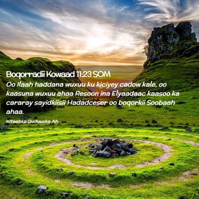 Picture 02 - Boqorradii Kowaad 11:23 SOM - Oo Ilaah haddana wuxuu ku kiciyey cadow kale, oo - Bible Verse Picture