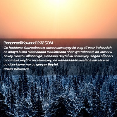 Picture 02 - Boqorradii Kowaad 12:32 SOM - Oo haddana Yaaraabcaam wuxuu sameeyey iid u eg - Bible Verse Picture