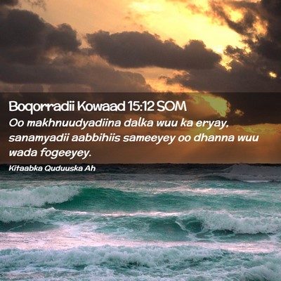 Picture 02 - Boqorradii Kowaad 15:12 SOM - Oo makhnuudyadiina dalka wuu ka eryay, sanamyadii - Bible Verse Picture