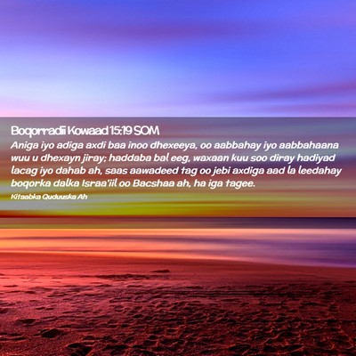 Picture 02 - Boqorradii Kowaad 15:19 SOM - Aniga iyo adiga axdi baa inoo dhexeeya, oo - Bible Verse Picture