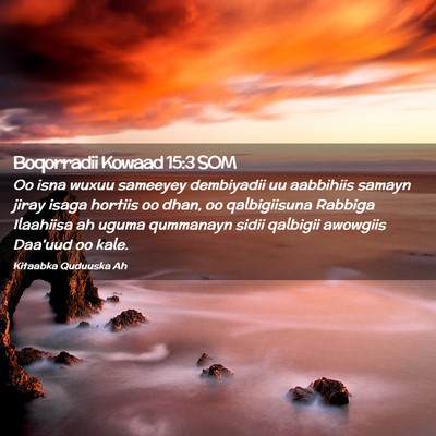 Picture 02 - Boqorradii Kowaad 15:3 SOM - Oo isna wuxuu sameeyey dembiyadii uu aabbihiis - Bible Verse Picture