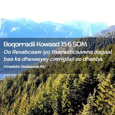 Picture 02 - Boqorradii Kowaad 15:6 SOM - Oo Rexabcaam iyo Yaaraabcaamna dagaal baa ka - Bible Verse Picture