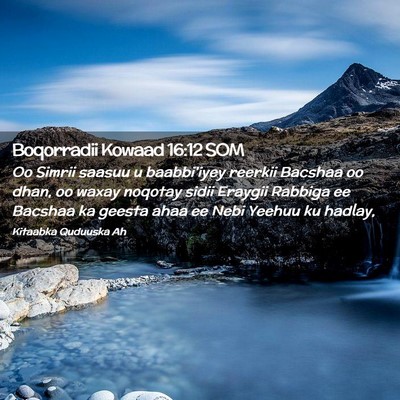 Picture 02 - Boqorradii Kowaad 16:12 SOM - Oo Simrii saasuu u baabbi'iyey reerkii Bacshaa oo - Bible Verse Picture