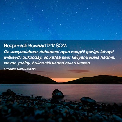 Picture 02 - Boqorradii Kowaad 17:17 SOM - Oo waxyaalahaas dabadood ayaa naagtii guriga - Bible Verse Picture