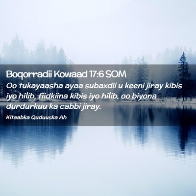Picture 02 - Boqorradii Kowaad 17:6 SOM - Oo tukayaasha ayaa subaxdii u keeni jiray kibis - Bible Verse Picture