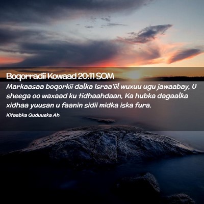 Picture 02 - Boqorradii Kowaad 20:11 SOM - Markaasaa boqorkii dalka Israa'iil wuxuu ugu - Bible Verse Picture