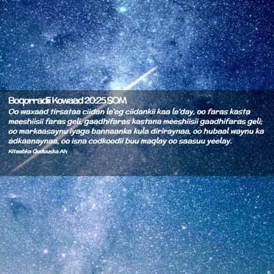 Picture 02 - Boqorradii Kowaad 20:25 SOM - Oo waxaad tirsataa ciidan le'eg ciidankii kaa - Bible Verse Picture