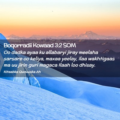 Picture 02 - Boqorradii Kowaad 3:2 SOM - Oo dadka ayaa ku allabaryi jiray meelaha sarsare - Bible Verse Picture