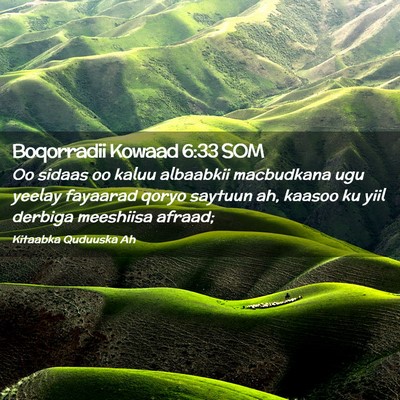 Picture 02 - Boqorradii Kowaad 6:33 SOM - Oo sidaas oo kaluu albaabkii macbudkana ugu - Bible Verse Picture