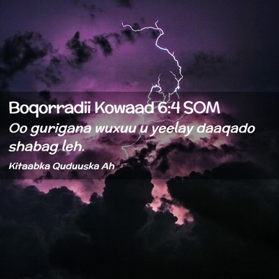 Picture 02 - Boqorradii Kowaad 6:4 SOM - Oo gurigana wuxuu u yeelay daaqado shabag - Bible Verse Picture