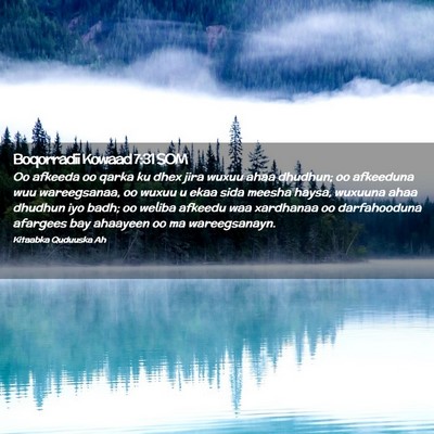 Picture 02 - Boqorradii Kowaad 7:31 SOM - Oo afkeeda oo qarka ku dhex jira wuxuu ahaa - Bible Verse Picture