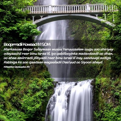 Picture 02 - Boqorradii Kowaad 8:1 SOM - Markaasaa Boqor Sulaymaan wuxuu Yeruusaalem isugu - Bible Verse Picture