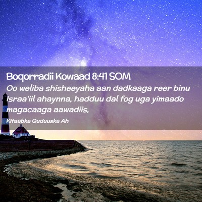 Picture 02 - Boqorradii Kowaad 8:41 SOM - Oo weliba shisheeyaha aan dadkaaga reer binu - Bible Verse Picture