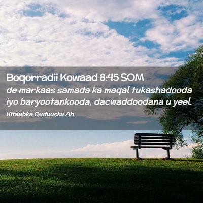 Picture 02 - Boqorradii Kowaad 8:45 SOM - de markaas samada ka maqal tukashadooda iyo - Bible Verse Picture