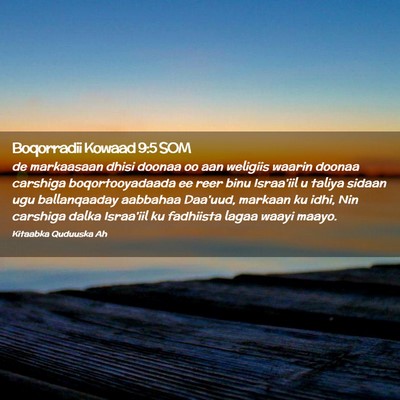 Picture 02 - Boqorradii Kowaad 9:5 SOM - de markaasaan dhisi doonaa oo aan weligiis waarin - Bible Verse Picture