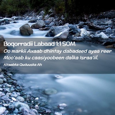 Picture 02 - Boqorradii Labaad 1:1 SOM - Oo markii Axaab dhintay dabadeed ayaa reer - Bible Verse Picture