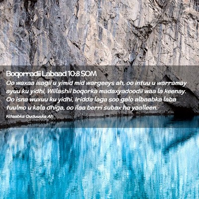 Picture 02 - Boqorradii Labaad 10:8 SOM - Oo waxaa isagii u yimid mid wargeeys ah, oo intuu - Bible Verse Picture