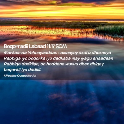 Picture 02 - Boqorradii Labaad 11:17 SOM - Markaasaa Yehooyaadaac sameeyey axdi u dhexeeya - Bible Verse Picture