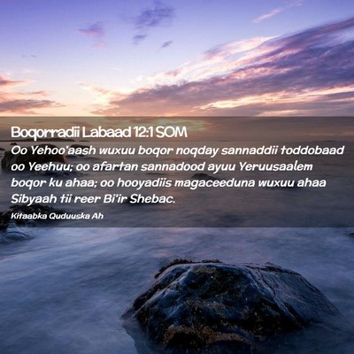 Picture 02 - Boqorradii Labaad 12:1 SOM - Oo Yehoo'aash wuxuu boqor noqday sannaddii - Bible Verse Picture