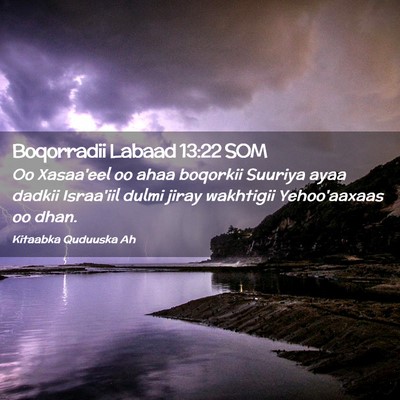 Picture 02 - Boqorradii Labaad 13:22 SOM - Oo Xasaa'eel oo ahaa boqorkii Suuriya ayaa dadkii - Bible Verse Picture
