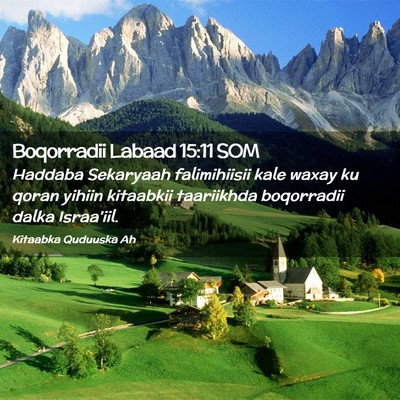 Picture 02 - Boqorradii Labaad 15:11 SOM - Haddaba Sekaryaah falimihiisii kale waxay ku - Bible Verse Picture