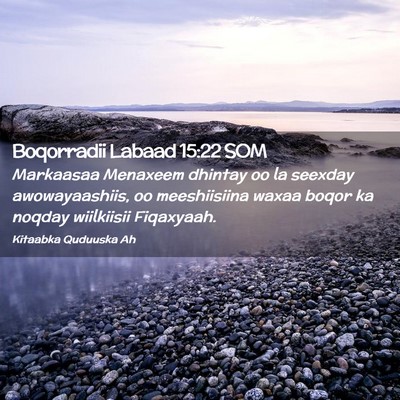 Picture 02 - Boqorradii Labaad 15:22 SOM - Markaasaa Menaxeem dhintay oo la seexday - Bible Verse Picture