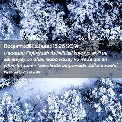 Picture 02 - Boqorradii Labaad 15:26 SOM - Haddaba Fiqaxyaah falimihiisii kale iyo wixii uu - Bible Verse Picture