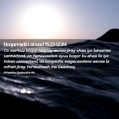 Picture 02 - Boqorradii Labaad 15:33 SOM - Oo markuu boqor noqday wuxuu jiray shan iyo - Bible Verse Picture