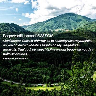 Picture 02 - Boqorradii Labaad 15:38 SOM - Markaasaa Yootam dhintay oo la seexday - Bible Verse Picture