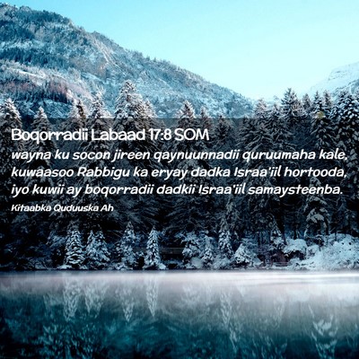 Picture 02 - Boqorradii Labaad 17:8 SOM - wayna ku socon jireen qaynuunnadii quruumaha - Bible Verse Picture