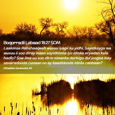 Picture 02 - Boqorradii Labaad 18:27 SOM - Laakiinse Rabshaaqeeh wuxuu iyagii ku yidhi, - Bible Verse Picture