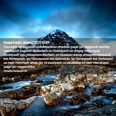 Picture 02 - Boqorradii Labaad 25:23 SOM - Haddaba saraakiishii ciidammada oo dhammu iyaga - Bible Verse Picture