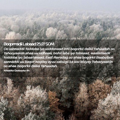 Picture 02 - Boqorradii Labaad 25:27 SOM - Oo sannaddii toddoba iyo soddonaad intii boqorkii - Bible Verse Picture