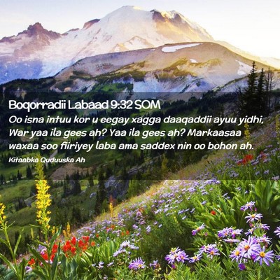 Picture 02 - Boqorradii Labaad 9:32 SOM - Oo isna intuu kor u eegay xagga daaqaddii ayuu - Bible Verse Picture