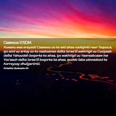 Picture 02 - Caamoos 1:1 SOM - Kuwanu waa erayadii Caamoos oo ka mid ahaa - Bible Verse Picture