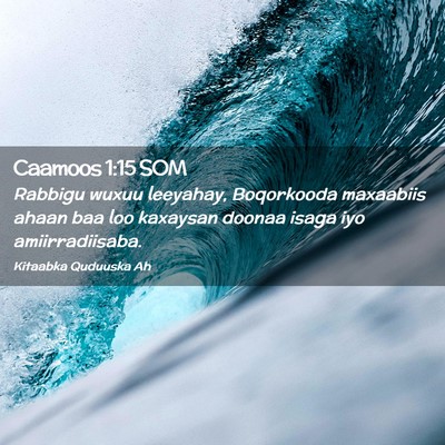 Picture 02 - Caamoos 1:15 SOM - Rabbigu wuxuu leeyahay, Boqorkooda maxaabiis - Bible Verse Picture