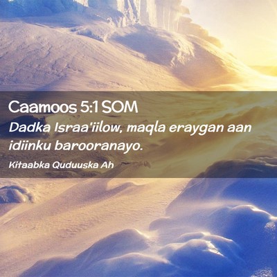 Picture 02 - Caamoos 5:1 SOM - Dadka Israa'iilow, maqla eraygan aan idiinku - Bible Verse Picture
