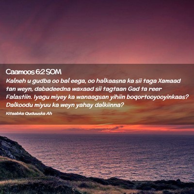 Picture 02 - Caamoos 6:2 SOM - Kalneh u gudba oo bal eega, oo halkaasna ka sii - Bible Verse Picture