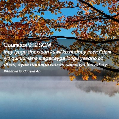Picture 02 - Caamoos 9:12 SOM - inay iyagu dhaxlaan kuwii ka hadhay reer Edom iyo - Bible Verse Picture