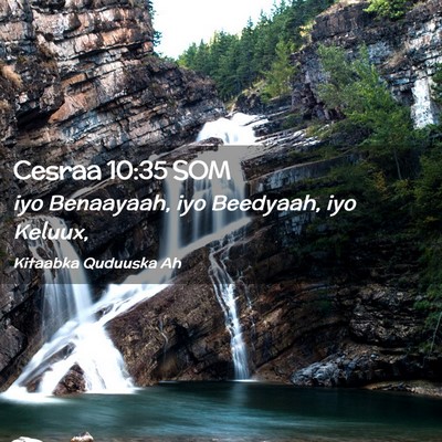 Picture 02 - Cesraa 10:35 SOM - iyo Benaayaah, iyo Beedyaah, iyo - Bible Verse Picture