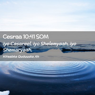 Picture 02 - Cesraa 10:41 SOM - iyo Casareel, iyo Shelemyaah, iyo - Bible Verse Picture