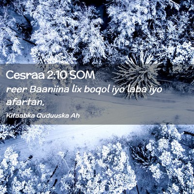 Picture 02 - Cesraa 2:10 SOM - reer Baaniina lix boqol iyo laba iyo - Bible Verse Picture