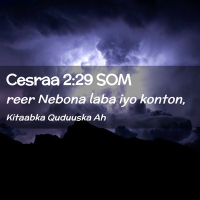 Picture 02 - Cesraa 2:29 SOM - reer Nebona laba iyo - Bible Verse Picture