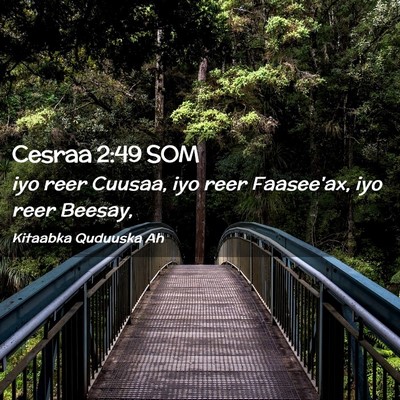 Picture 02 - Cesraa 2:49 SOM - iyo reer Cuusaa, iyo reer Faasee'ax, iyo reer - Bible Verse Picture